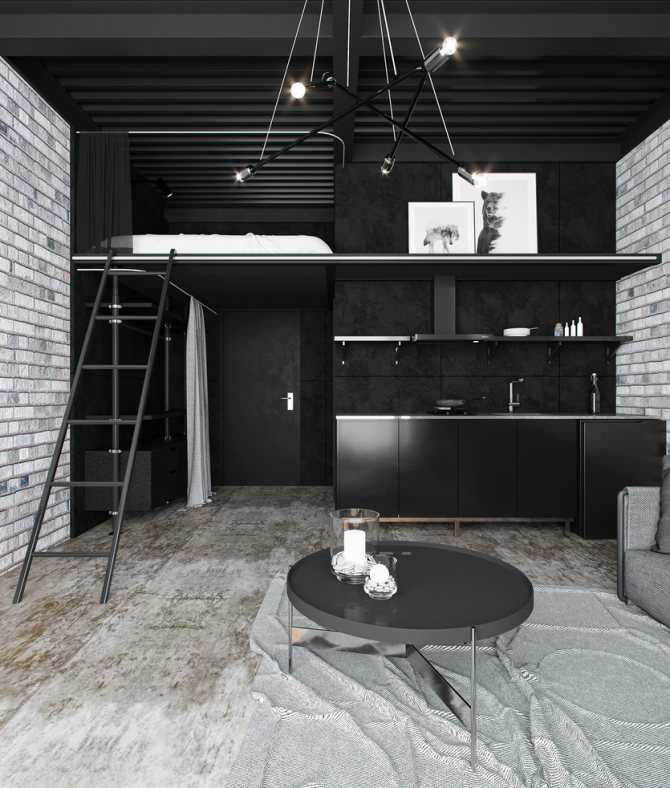 Черный потолок в интерьере +75 идей на фото