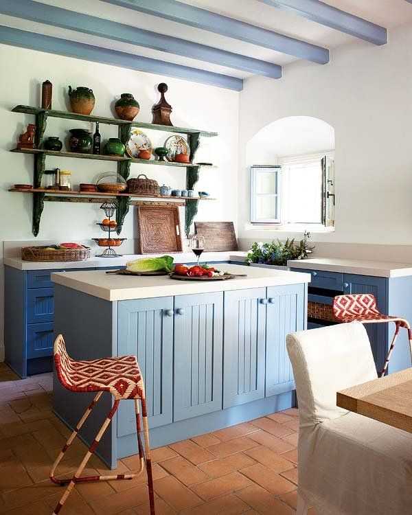 Кухня в греческом стиле: особенности интерьера и профессиональные советы (53 фото)
