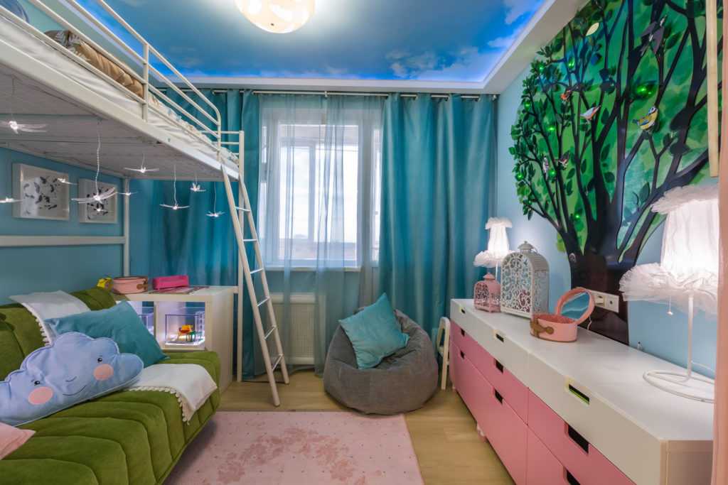 Потолок в детской комнате - 90 фото современных красивых идей оформления детских