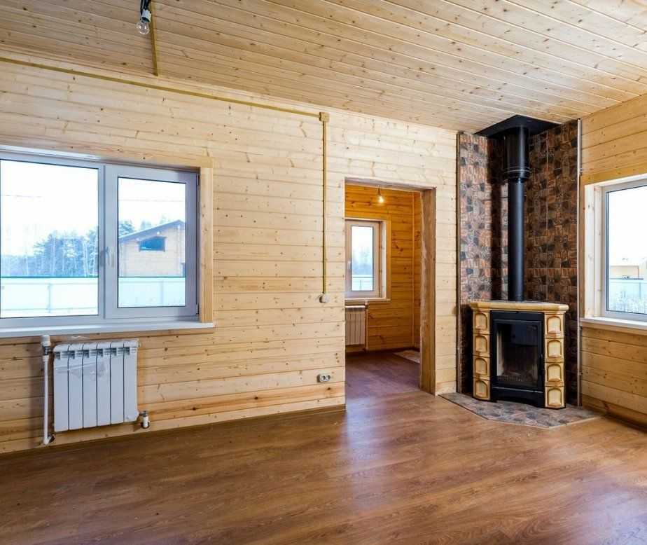 Внутренняя отделка деревянного дома в современном стиле: коммуникации, отделка стен