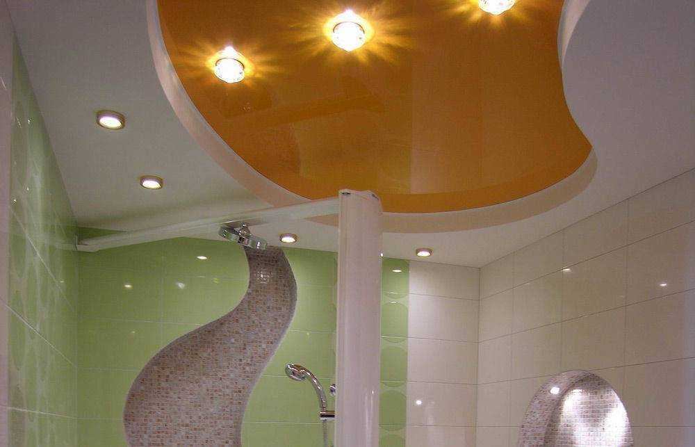 Потолок из гипсокартона в ванной — плюсы и минусы, фото, примеры дизайна, основные требования к монтажу