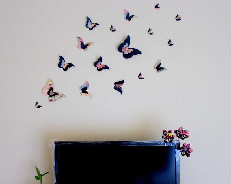 Бабочки на стену: 100 фото стильных вариантов оформления стен при помощи бабочек