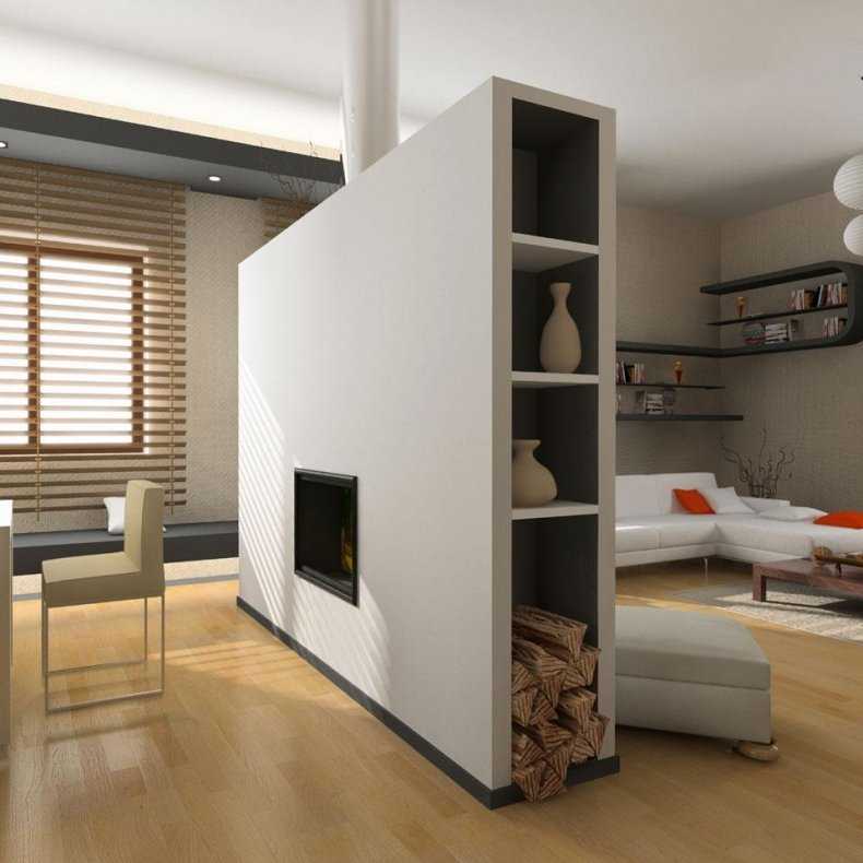 Зонирование комнаты деревянные межкомнатные перегородки своими руками из гипсокартона в квартире и доме Интерьер и дизайн на фото