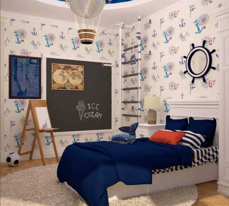 Детская в морском стиле — стильные варианты дизайна и примеры оформления современной детской комнаты (100 фото-идей)