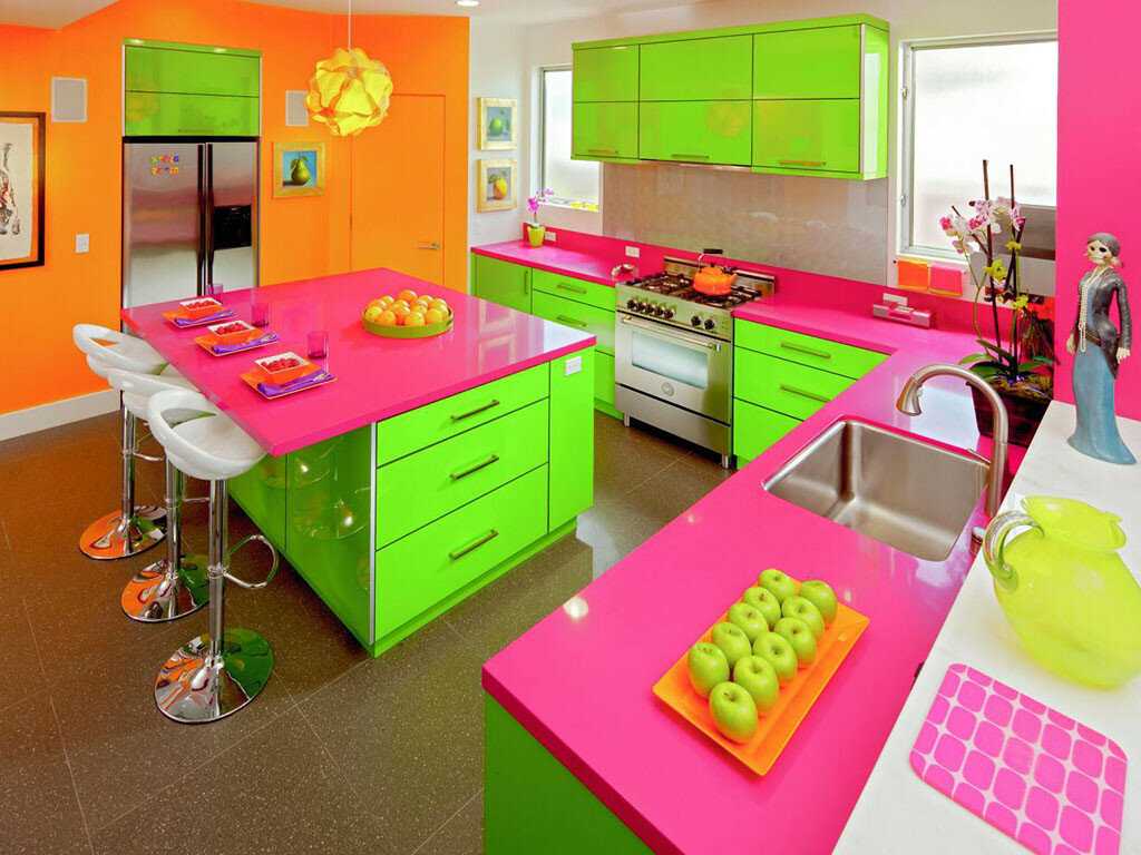 Правила оформления дизайна кухни яркого цвета Фотогалерея с реальными фото примерами