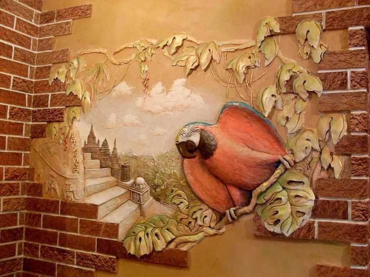 Реализация фантазии на стенах внутри квартиры или идеальное сочетание стиля и практичности — барельеф своими руками