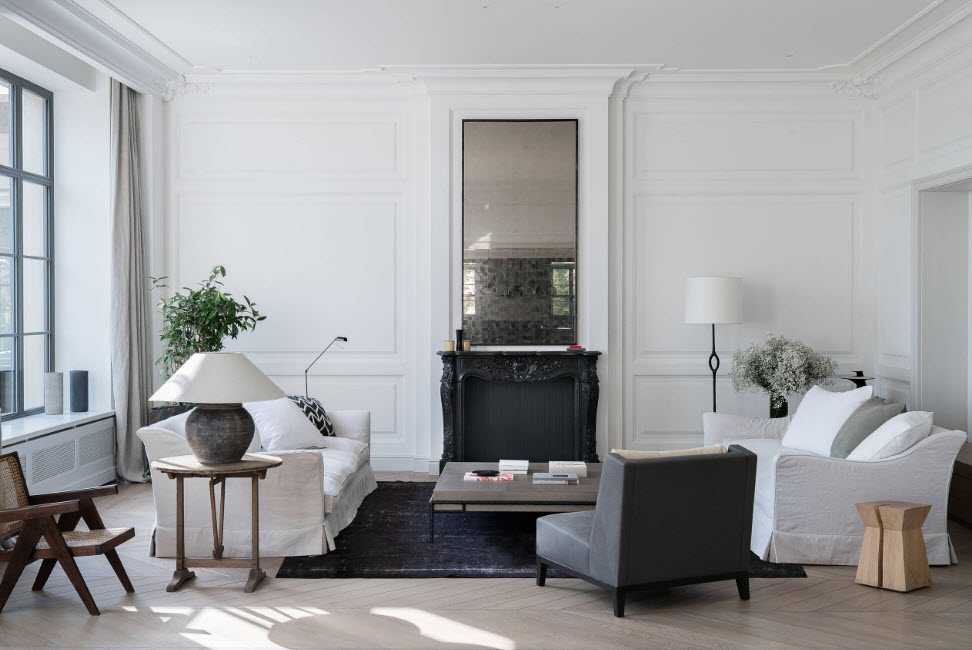 Красивый интерьер белой гостиной сочетание с другими цветами, стили оформления Кухнягостиная в белом цвете Стильный дизайн маленькой белой гостиной Выбор мебели для белой гостиной