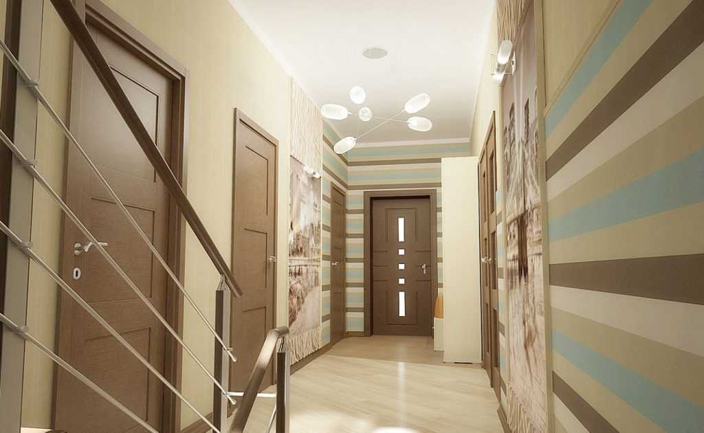 Дизайн комбинированных обоев для коридора: фото, особенности и способы комбинирования