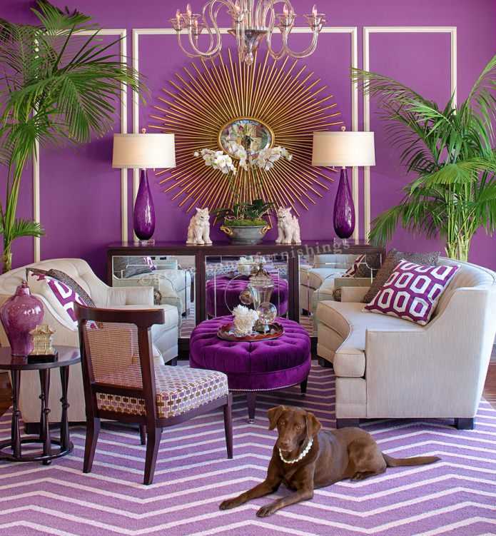 Королевский эффект: фиолетовый цвет в интерьере – rehouz