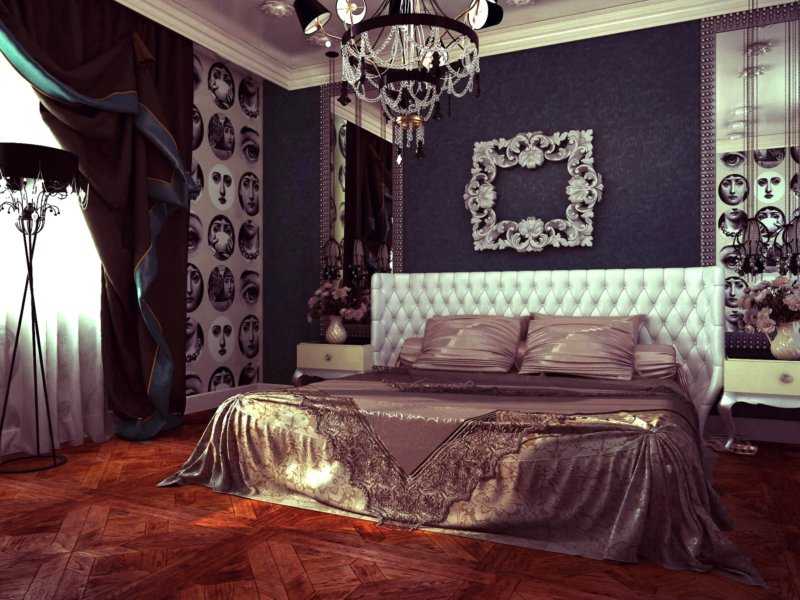 Спальня в стиле артдеко 100 фото красивых идей дизайна интерьеров Мебель, отделка, декор спальни в стиле артдеко Красивый интерьер белой спальни в стиле артдеко