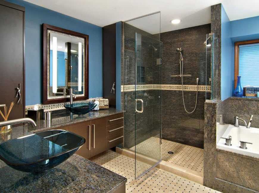 Большие и маленькие джакузи в ванной комнате Красивый дизайн санузла в квартире и частном доме Угловые, с кабиной и бассейном Дизайн проекты на фото