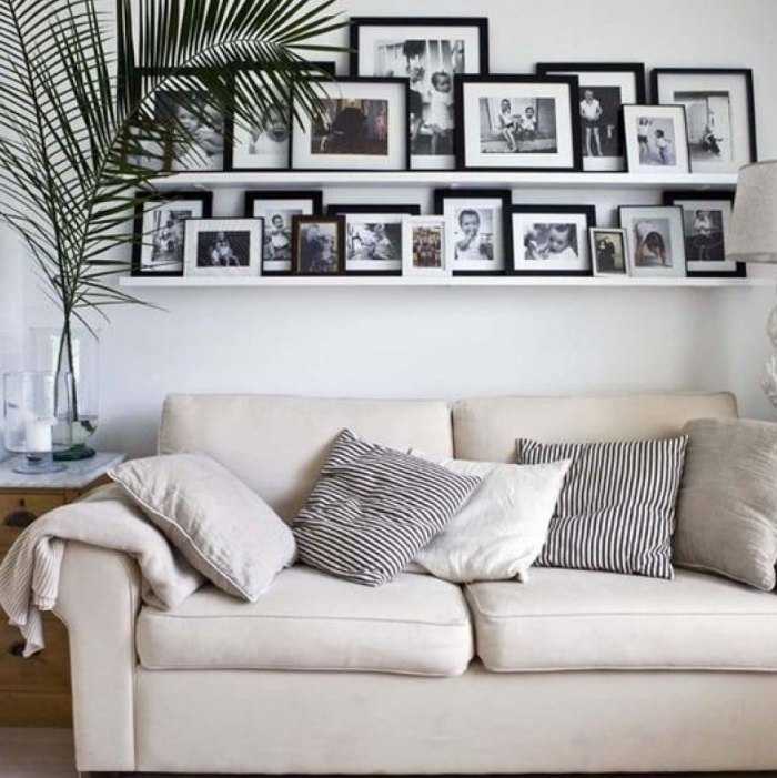 Как украсить стену над диваном: 25 вариантов декора