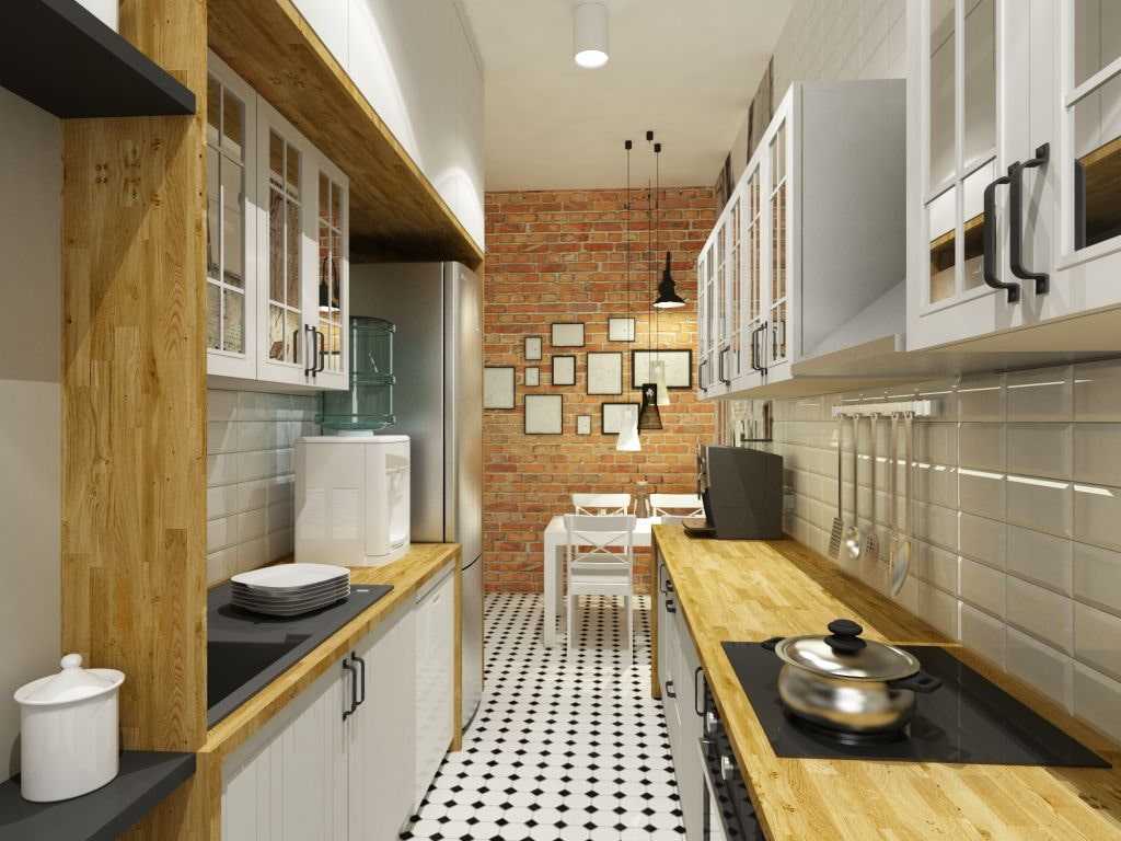 Дизайн прямоугольной кухни: варианты для маленькой и большой кухни - 65 фото