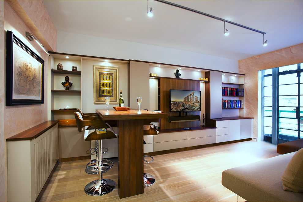 Барная стойка в гостиной - 80 фото и видео современного стиля и применения стойки в гостиной