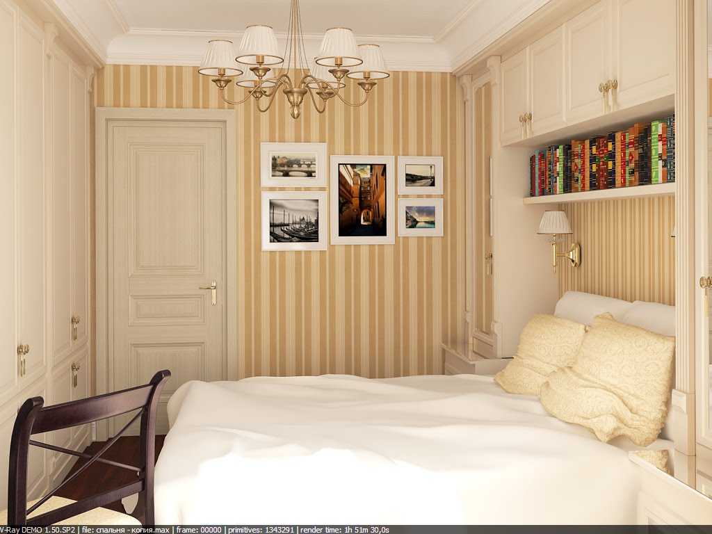 Квадратная спальня - фото дизайна стильного и современного интерьера комнаты