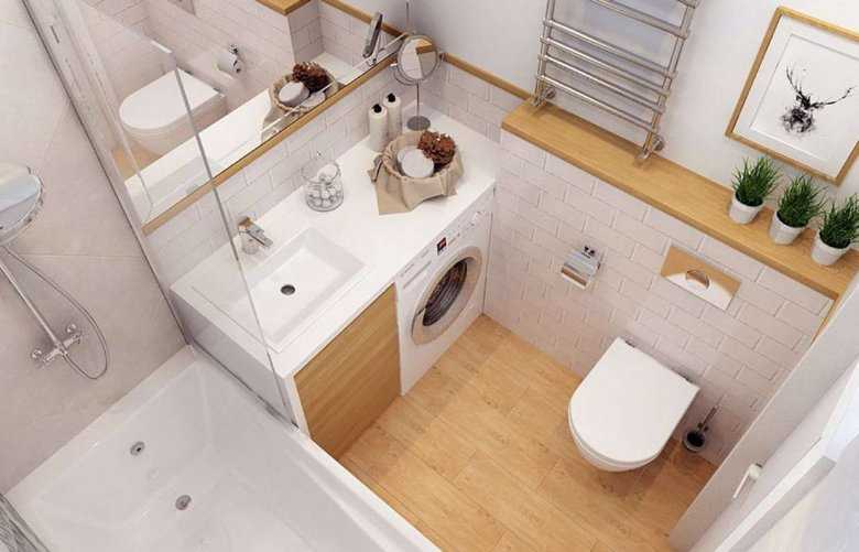 Современный модный дизайн совмещенной ванной комнаты со стиральной машиной. топ-10 идей для экономии пространства + 50 фото
