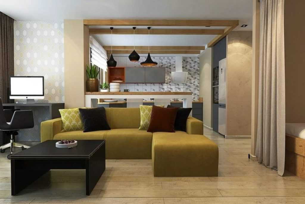 Дизайн интерьера квартиры-студии 25 кв. м: стили, функциональные зоны, зонирования, обстановка функциональных зон, оформление кухни | ileds.ru