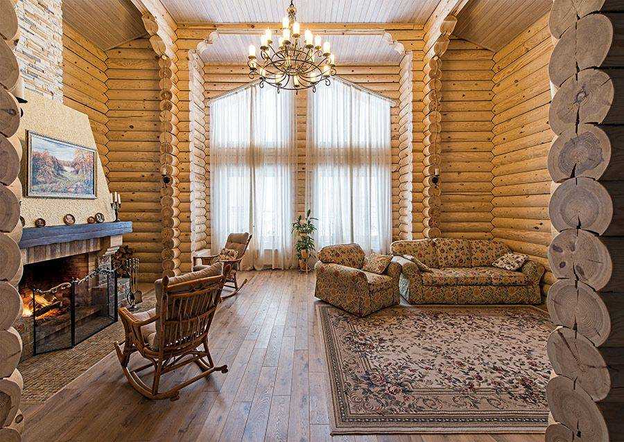 Дизайн интерьера деревянного дома из бревна внутри: самые лучшие идеи на 55 фото