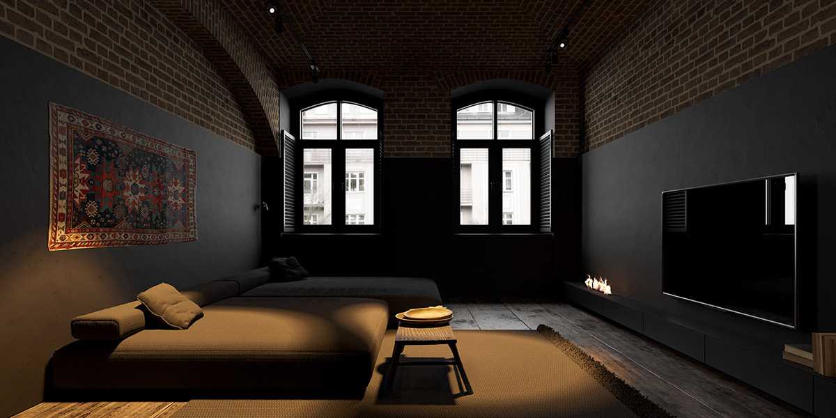 Черный (темный) потолок в интерьере квартиры: стильные идеи дизайна на фото