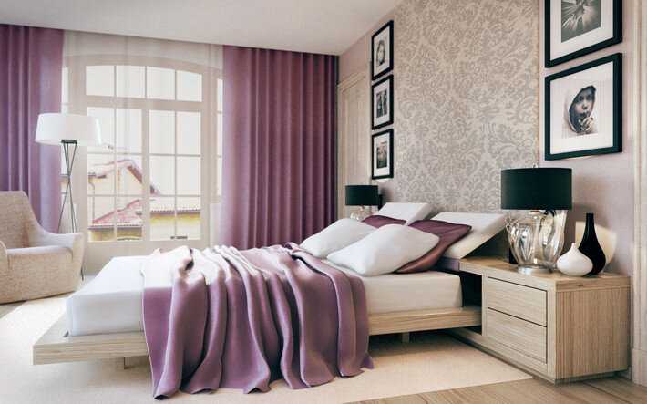 Комбинирование обоев в спальне — лучшие идеи сочетания цвета обоев в интерьере спальни (140 фото)