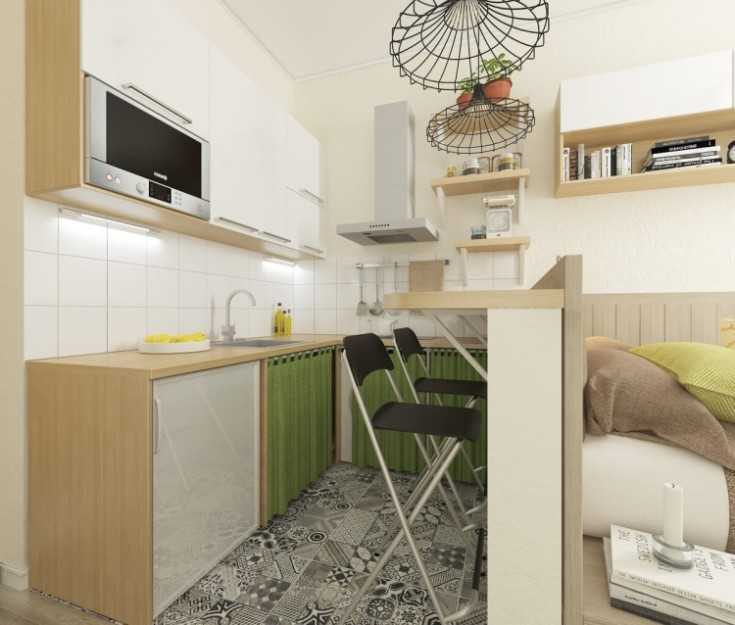 Квартира — студия 22-23 кв. м: дизайн, варианты цветов расстановки мебели