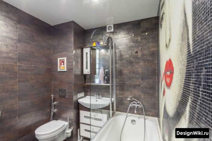 Плитка в маленькую ванную комнату: дизайн, отделка кафелем, красивые проекты
 - 40 фото