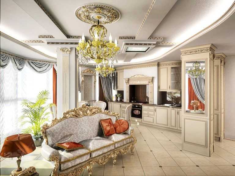 Дизайн гостиной в стиле барокко - 75 фото интерьера со вкусом!