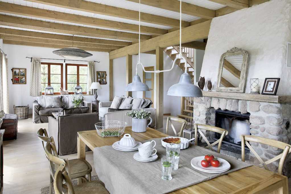 25 идей гостиной и зала в стиле кантри (деревенском): интерьер, мебель и обои в стиле кантри
