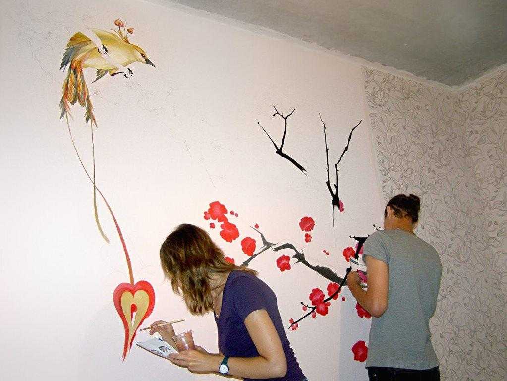 Рисунки на стенах своими руками: 3 мастер-класса, 7 идей, 100 фото