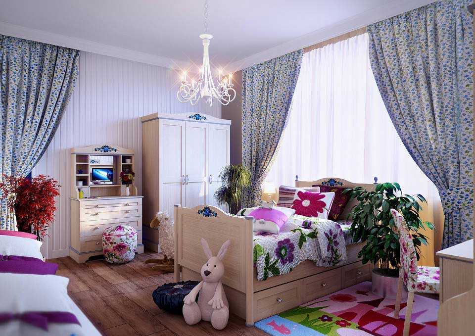 Детская комната в стиле прованс с минимальными затратами, наглядно.
