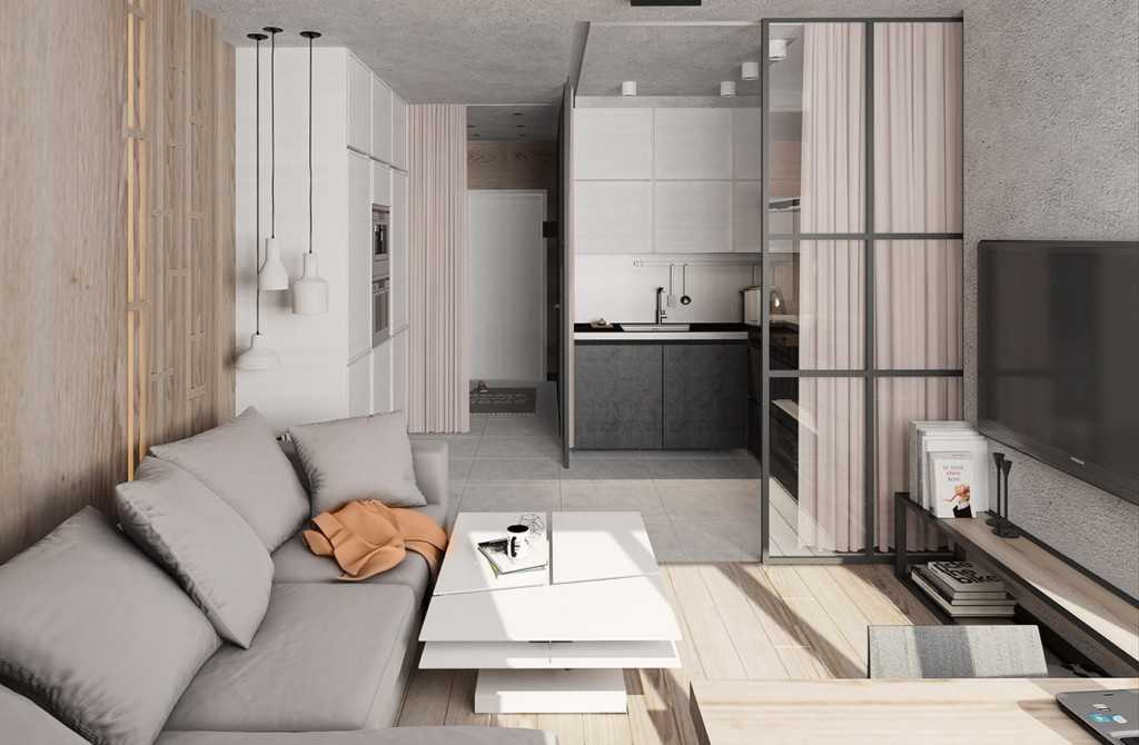 Дизайн однокомнатной квартиры 45 кв. м. 5 фото – проектов – ваш надёжный дом