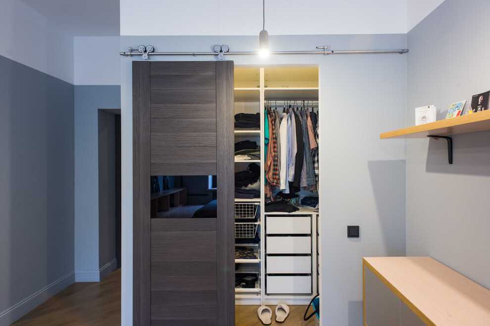 Двери в гардеробную комнату: виды, материалы, дизайн, цвет