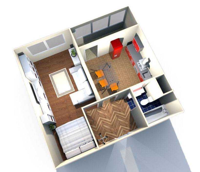 Дизайн однокомнатной квартиры. фото интерьера 1 комнатных квартир