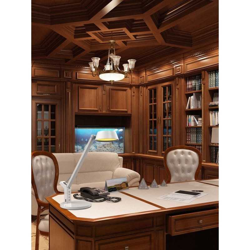 Красивый, эксклюзивные дизайн домашнего кабинета в стиле модерн мебель, освещение, декор Оригинальные идеи обустройства интерьера рабочего стола на фото