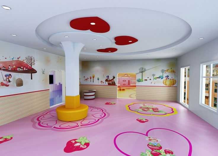 Детский сад - дизайн помещения внутри и снаружи