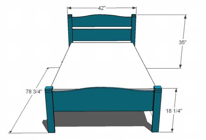 Кровать своими руками: чертежи, схемы, размеры. инструкция с фото и пошаговым руководством