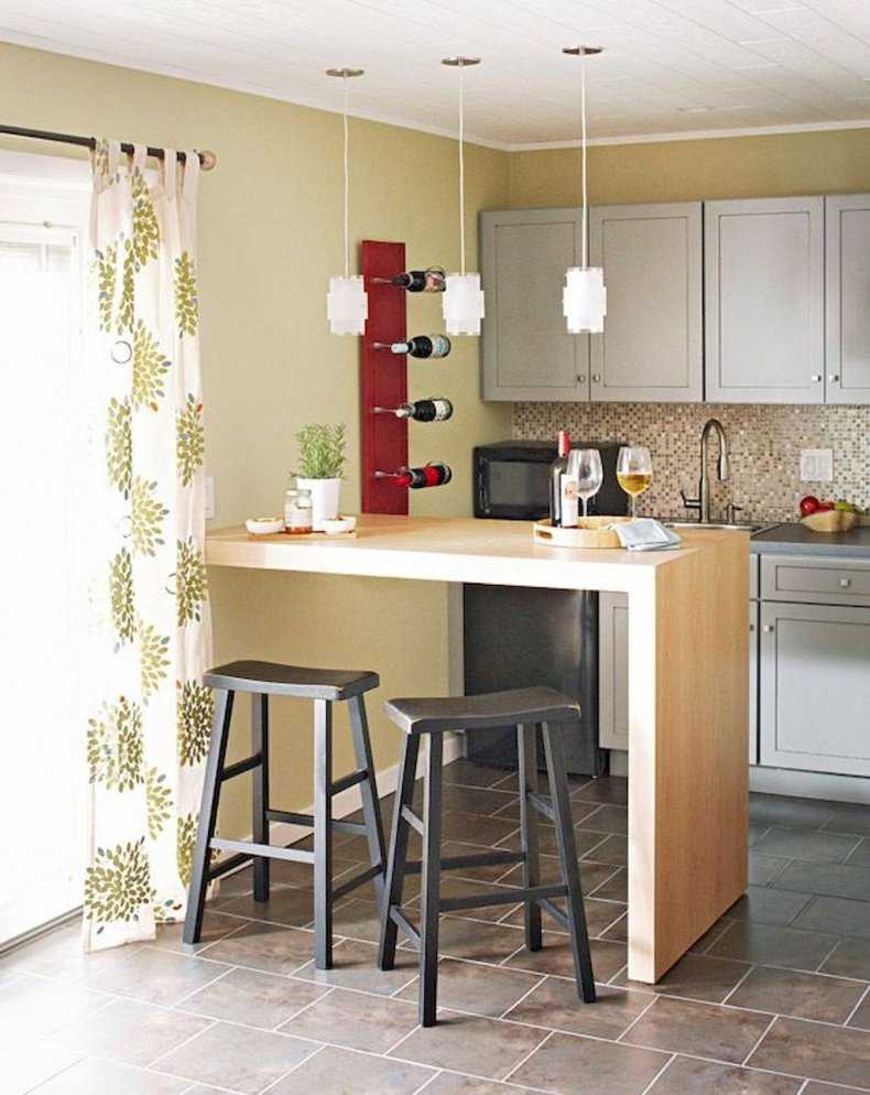 Стильный и современный дизайн барной стойки различной формы и размера Кухонная стойка в интерьере кухни и гостиной Маленькие и большие барные стойки на фото