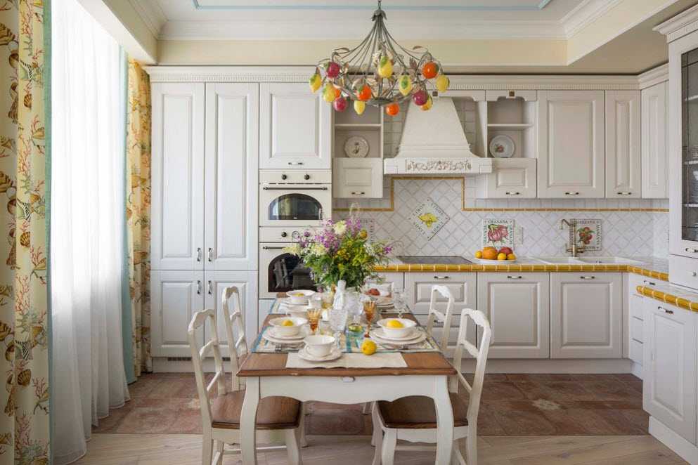 Кухня в стиле прованс: 99 фото, 6 составляющих и хитрость с цветом