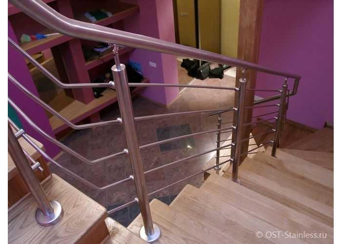 Перила, поручни и ограждения для лестниц в частном доме на фото Современные варианты металлические кованые и деревянные для загородного дома