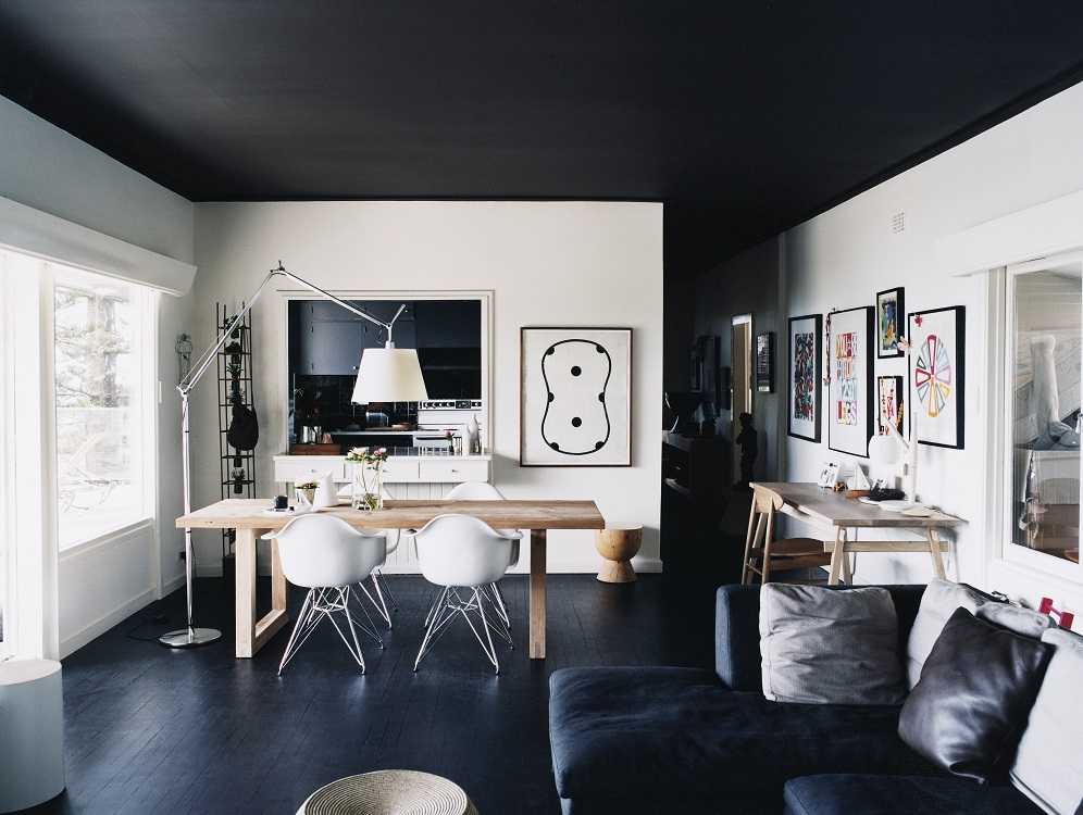 Черный потолок в квартире 80 нестандартных и стильных реализаций