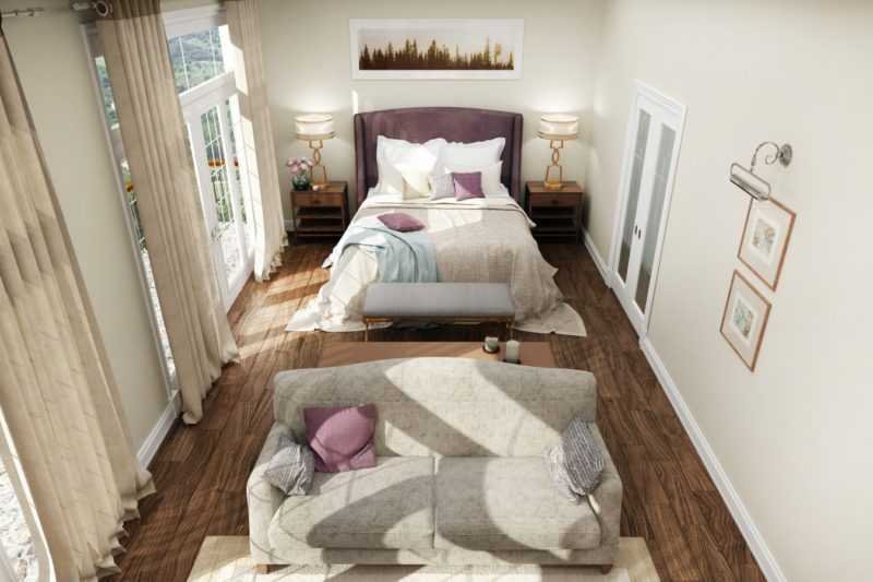 Спальня в однокомнатной квартире — готовые решения дизайна от профи + 75 фото