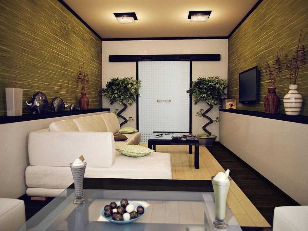Красивый японский интерьер квартиры на фото Спальня, гостиная, ванная, зал и кухня в японском стиле на фото Мебель в японском стиле