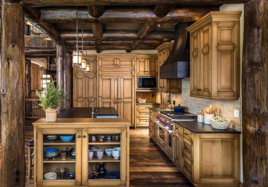 Кухня в стиле шале - 68 фото обязательных элементов дизайнакухня — вкус комфорта