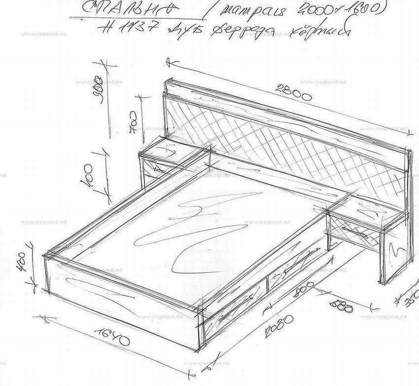 Кровать с выдвижными ящиками своими руками: инструкция, фото