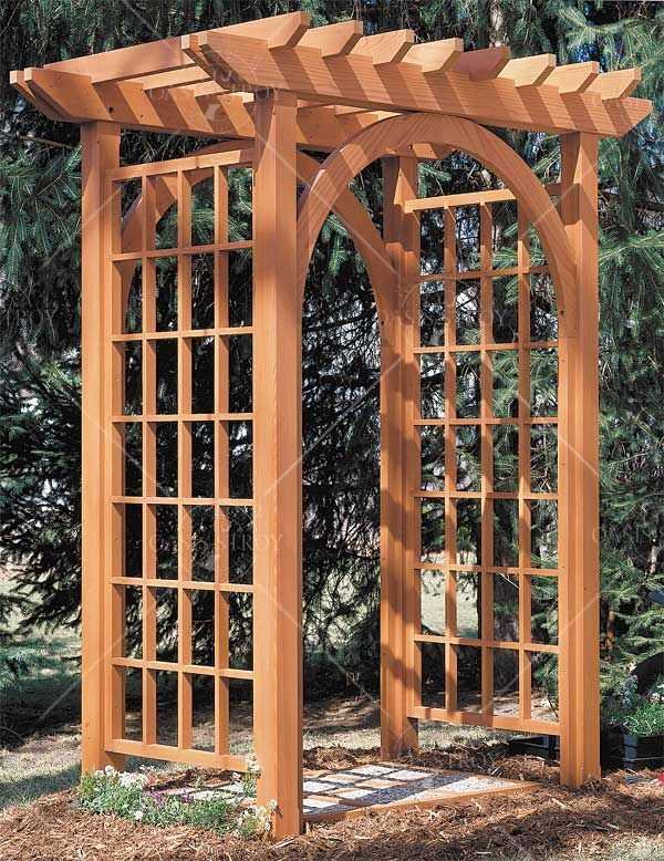 Садовая деревянная арка: материал изготовления, особенности обустройства