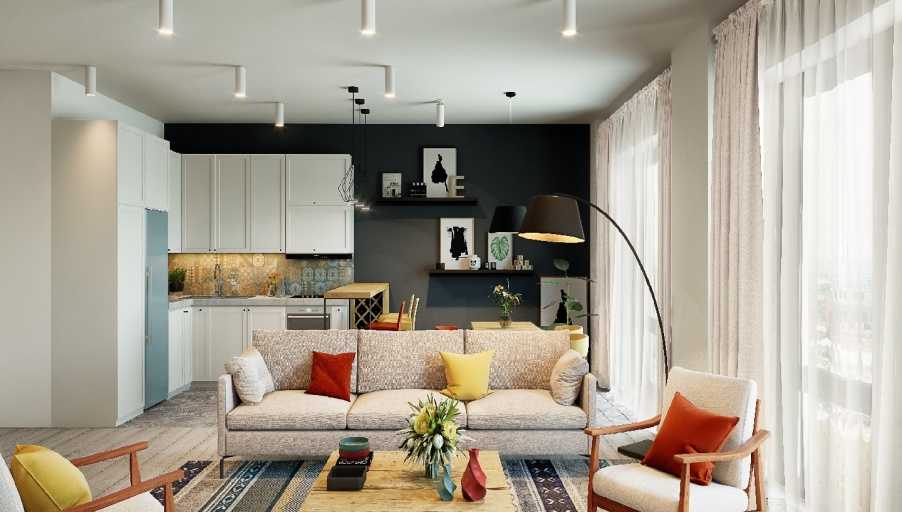 Кухня гостиная 18 кв м: дизайн с зонированием, идеи для студии (20 реальных фото)