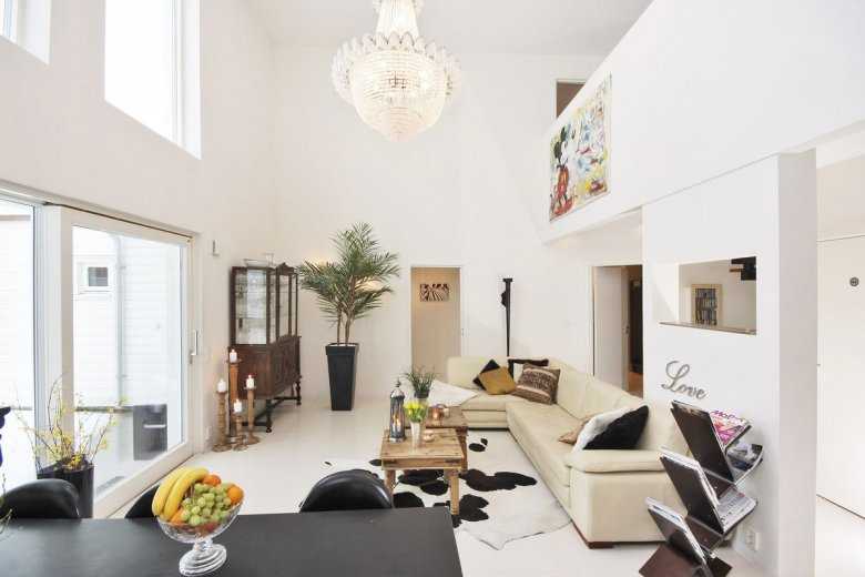 Стильный дизайн современной квартиры в стиле лофт на фото Светлый интерьер и отделка, просторные комнаты с высокими потолками Эксклюзивный интерьер с фото
