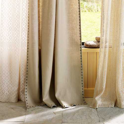 Льняные шторы (55 фото): шторы из льна в интерьере, ткань