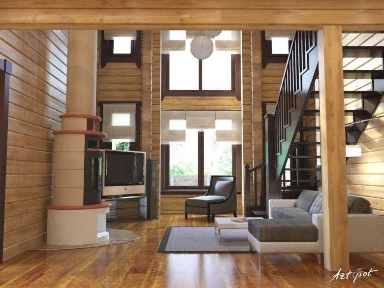 Интерьер деревянного дома (100 фото): красивые дизайн-проекты с описаниемварианты планировки и дизайна