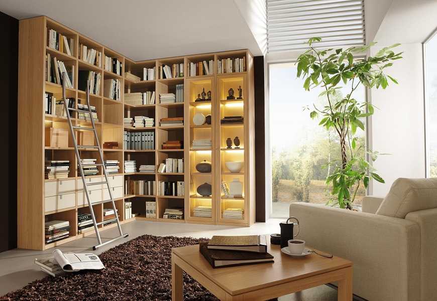 30 стильных идеи оформления книжных полок